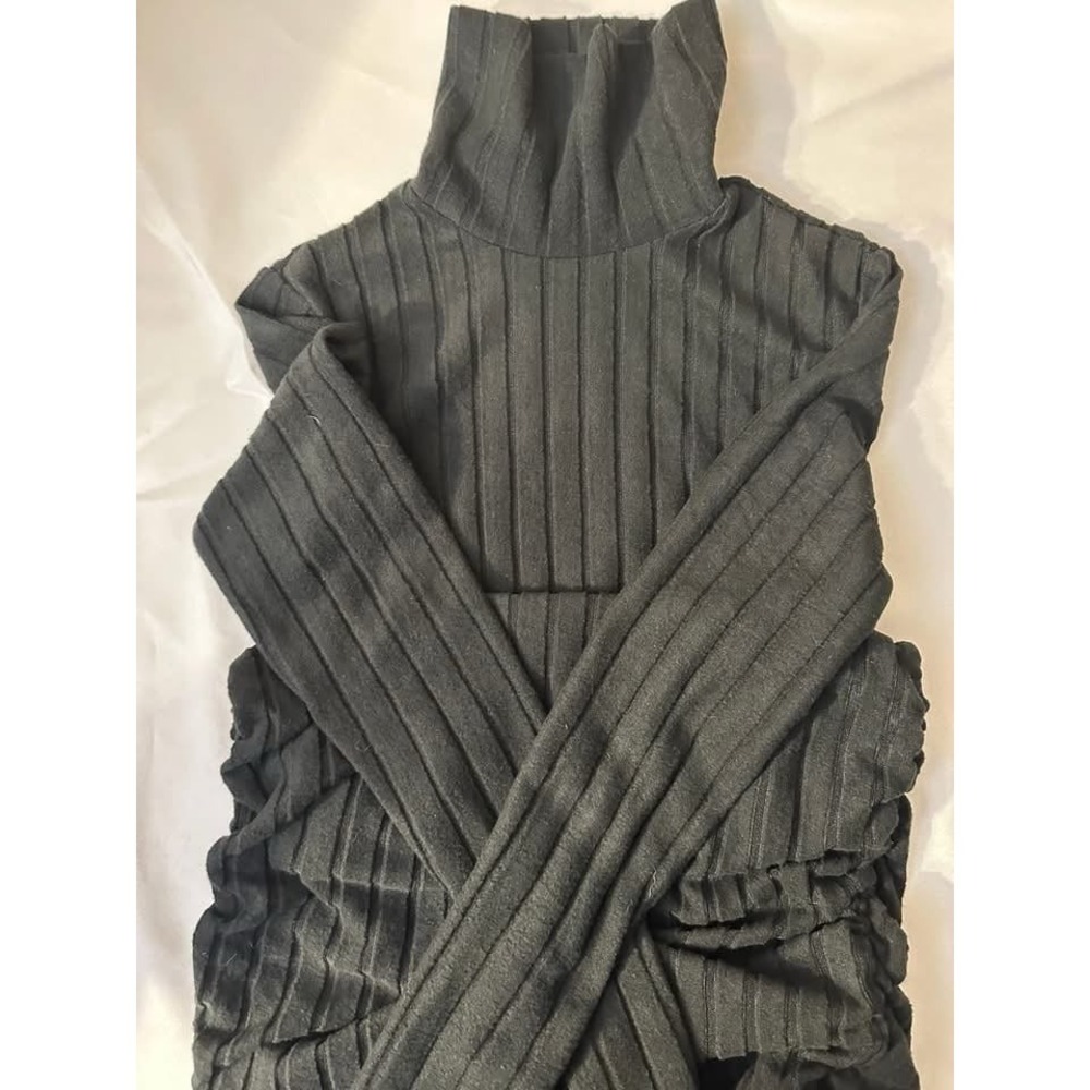 SHEIN frenchie long sleeve turtle neck grey dress